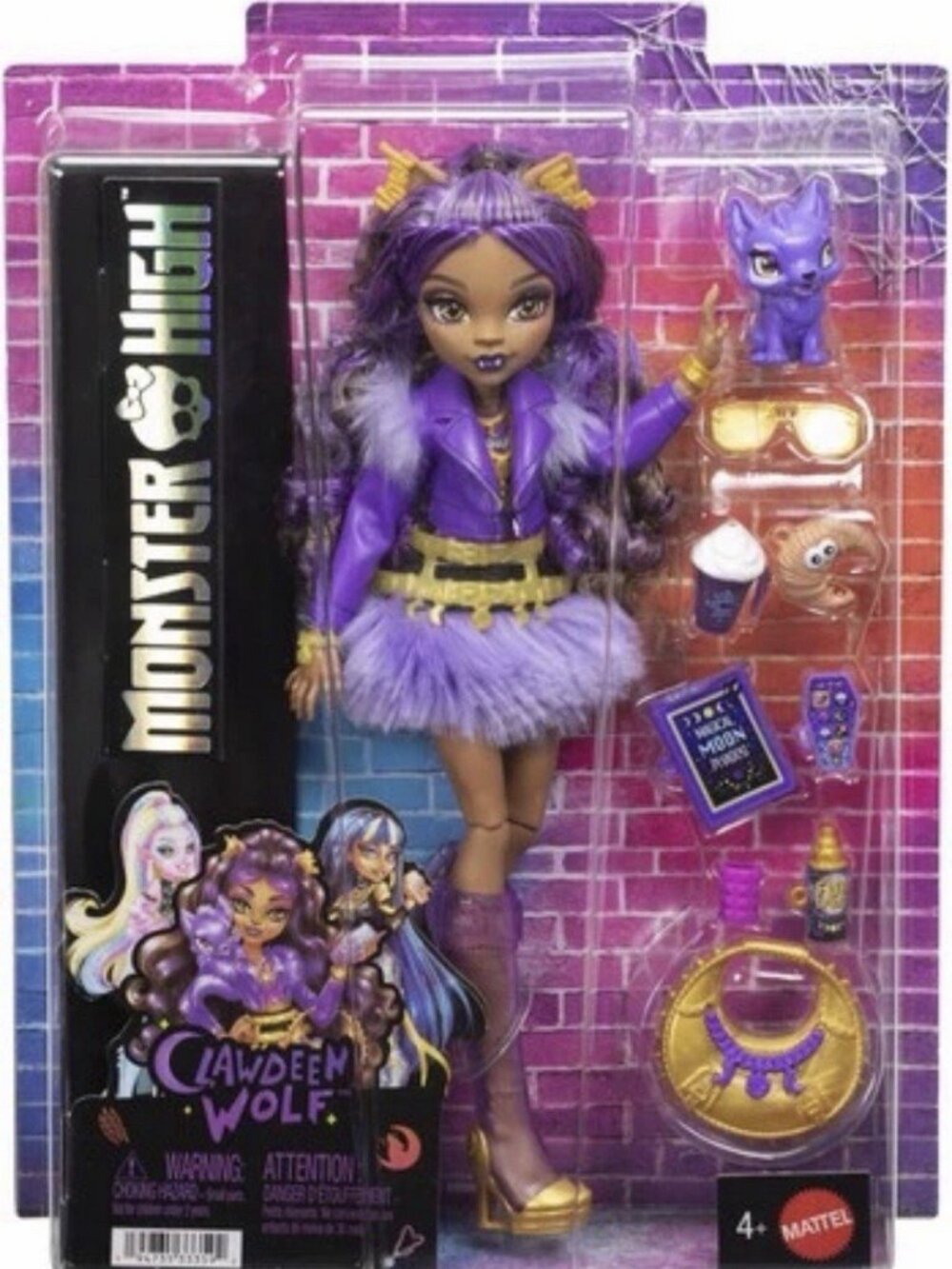 Mattel Collectible - Monster High Clawdeen Wolf Doll with Pet Crescent [New Toy]